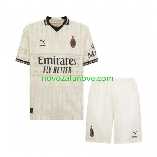Nogometni Dres AC Milan Dječji Četvrti 2023-2024 Kratkih Rukava