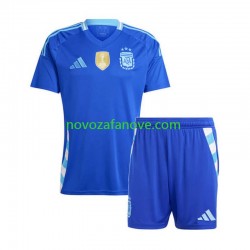 Nogometni Dres Argentina Copa America Dječji Gostujući 2024 Kratkih Rukava