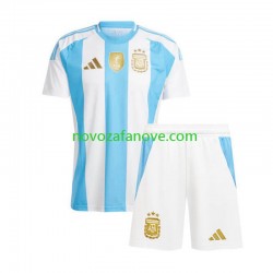 Nogometni Dres Argentina Copa America Dječji Domaći 2024 Kratkih Rukava