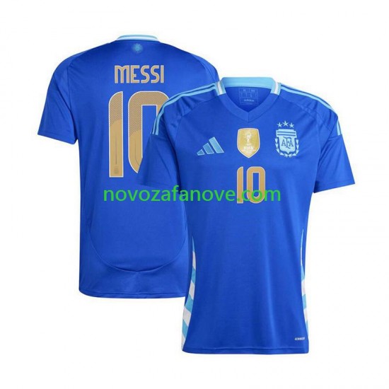 Nogometni Dres Argentina Lionel Messi 10 Copa America Muški Gostujući 2024 Kratkih Rukava