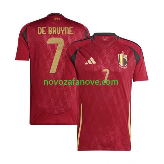 Nogometni Dres Belgija De Bruyne 7 Muški Domaći Euro 2024 Kratkih Rukava
