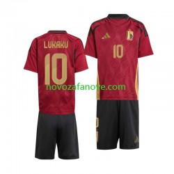 Nogometni Dres Belgija Romelu Lukaku 10 Dječji Domaći Euro 2024 Kratkih Rukava