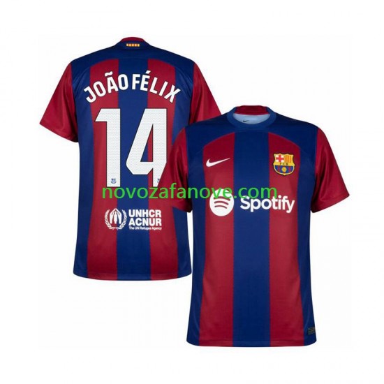 Nogometni Dres FC Barcelona Joao Felix 14 Muški Domaći 2023-2024 Kratkih Rukava