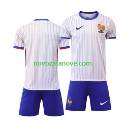Nogometni Dres Francuska Dječji Gostujući Euro 2024 Kratkih Rukava