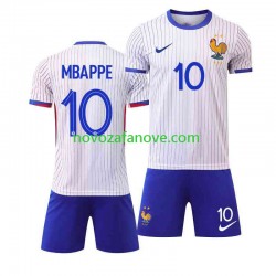 Nogometni Dres Francuska Mbappé Kylian 10 Dječji Gostujući Euro 2024 Kratkih Rukava