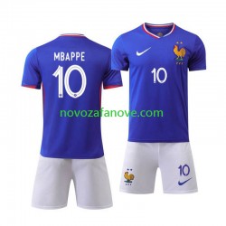 Nogometni Dres Francuska Mbappé Kylian 10 Dječji Domaći Euro 2024 Kratkih Rukava