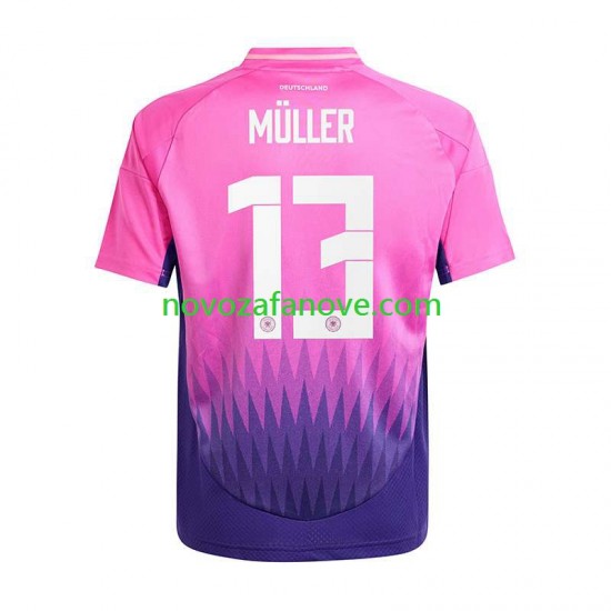 Nogometni Dres Njemačka Thomas Muller 13 Muški Gostujući Euro 2024 Kratkih Rukava