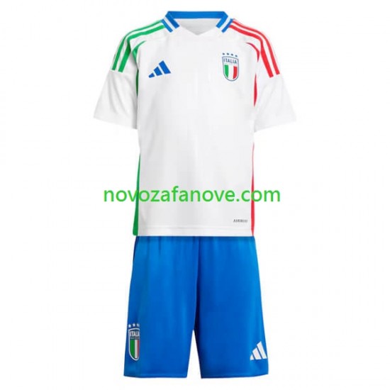 Nogometni Dres Italija Dječji Gostujući Euro 2024 Kratkih Rukava