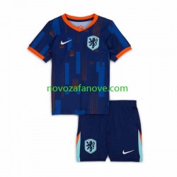 Nogometni Dres Nizozemska Dječji Gostujući Euro 2024 Kratkih Rukava