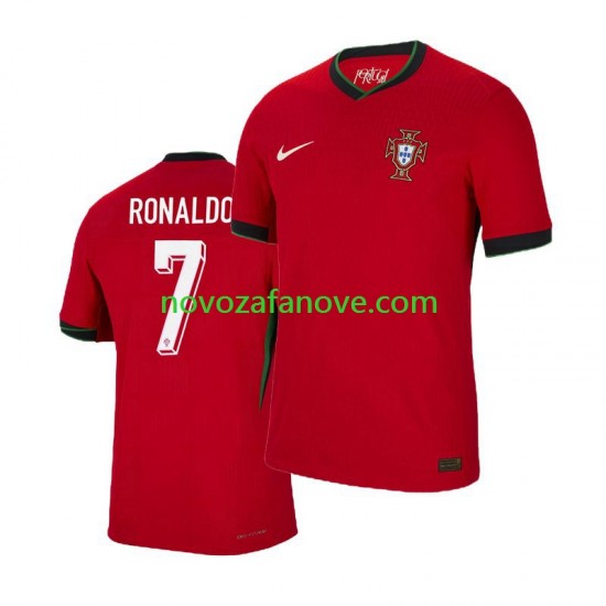 Nogometni Dres Portugal Cristiano Ronaldo 7 Muški Domaći Euro 2024 Kratkih Rukava