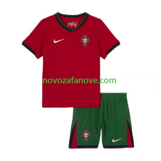 Nogometni Dres Portugal Dječji Domaći Euro 2024 Kratkih Rukava