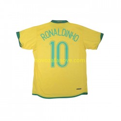 Nogometni Dres Brazil RONALDINHO 10 Retro Muški Domaći 2006 Kratkih Rukava