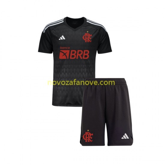 Nogometni Dres CR Flamengo Golmanski Dječji Gostujući 2023-2024 Kratkih Rukava