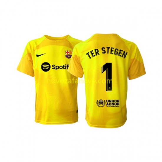 Nogometni Dres FC Barcelona Ter Stegen 1 Golmanski Muški Četvrti 2022-2023 Kratkih Rukava