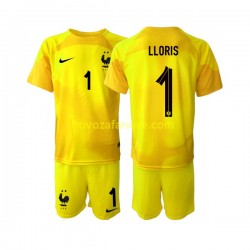 Nogometni Dres Francuska Hugo Lloris 1 Golmanski Dječji Treći Svjetsko prvenstvo 2022 Kratkih Rukava