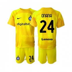 Nogometni Dres Inter Milan Andre Onana 24 Golmanski Dječji Gostujući 2022-2023 Kratkih Rukava