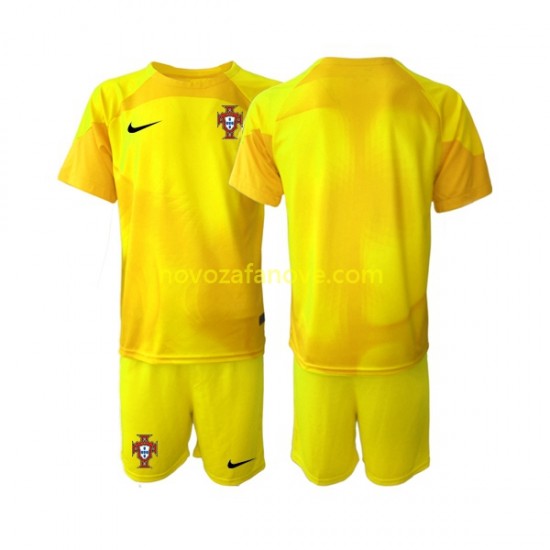 Nogometni Dres Portugal Golmanski Dječji Domaći Svjetsko prvenstvo 2022 Kratkih Rukava