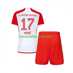 Nogometni Dres FC Bayern München Sadio Mane 17 Dječji Domaći 2023-2024 Kratkih Rukava