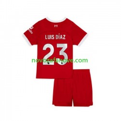 Nogometni Dres Liverpool Luis Diaz 23 Dječji Domaći 2023-2024 Kratkih Rukava