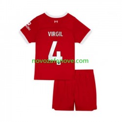 Nogometni Dres Liverpool Virgil van Dijk 4 Dječji Domaći 2023-2024 Kratkih Rukava