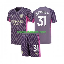 Nogometni Dres Manchester City Ederson Moraes 31 Golmanski Dječji Gostujući 2023-2024 Kratkih Rukava