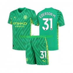 Nogometni Dres Manchester City Ederson Moraes 31 Golmanski Dječji Domaći 2023-2024 Kratkih Rukava