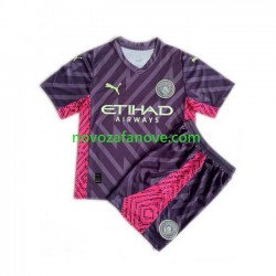 Nogometni Dres Manchester City Golmanski Dječji Gostujući 2023-2024 Kratkih Rukava