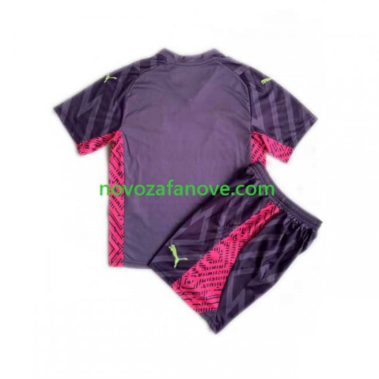 Nogometni Dres Manchester City Golmanski Dječji Gostujući 2023-2024 Kratkih Rukava