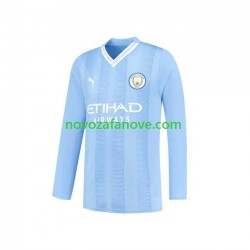 Nogometni Dres Manchester City Muški Domaći 2023-2024 Dugim Rukavima