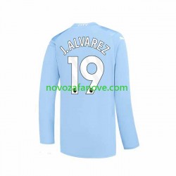 Nogometni Dres Manchester City J. ALVAREZ 19 Muški Domaći 2023-2024 Dugim Rukavima