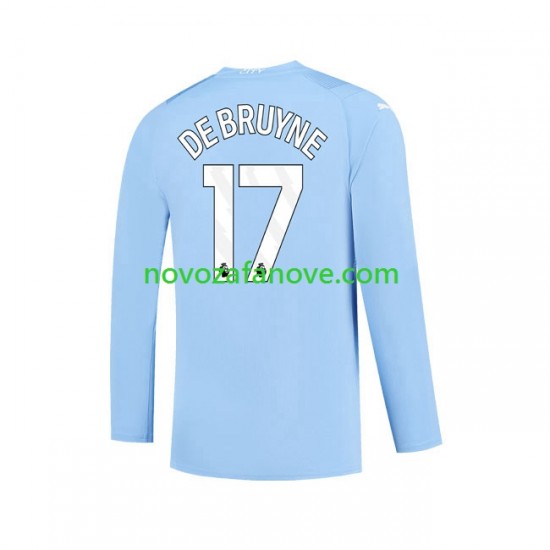 Nogometni Dres Manchester City Kevin De Bruyne 17 Muški Domaći 2023-2024 Dugim Rukavima