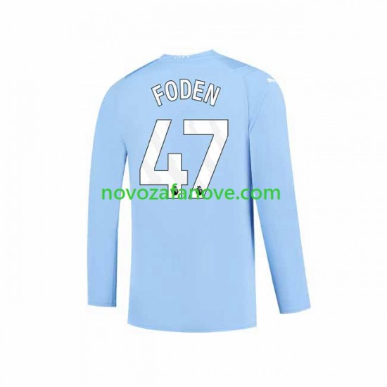 Nogometni Dres Manchester City Phil Foden 47 Muški Domaći 2023-2024 Dugim Rukavima
