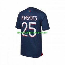 Nogometni Dres Paris Saint-Germain N.Mendes 25 Muški Domaći 2023-2024 Kratkih Rukava