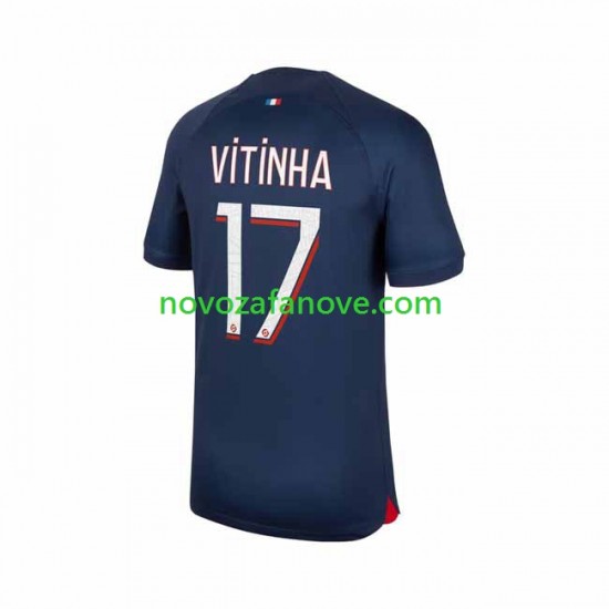 Nogometni Dres Paris Saint-Germain Vitinha 17 Muški Domaći 2023-2024 Kratkih Rukava