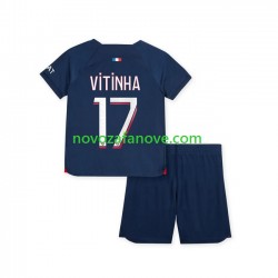 Nogometni Dres Paris Saint-Germain Vitinha 17 Dječji Domaći 2023-2024 Kratkih Rukava