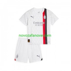 Nogometni Dres AC Milan Dječji Gostujući 2023-2024 Kratkih Rukava