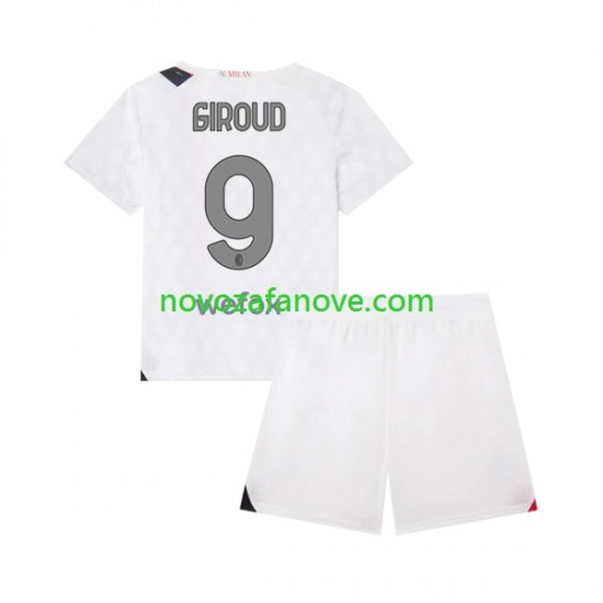 Nogometni Dres AC Milan Olivier Giroud 9 Dječji Gostujući 2023-2024 Kratkih Rukava