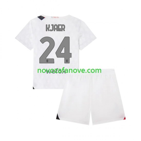 Nogometni Dres AC Milan Simon Kjaer 24 Dječji Gostujući 2023-2024 Kratkih Rukava
