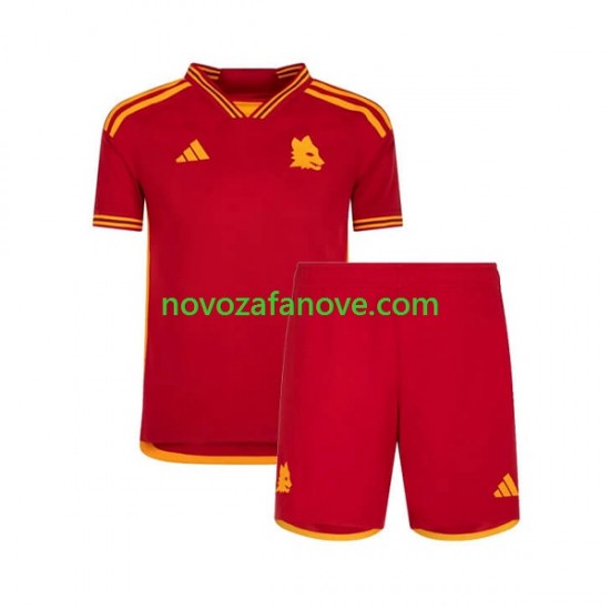 Nogometni Dres Roma Dječji Domaći 2023-2024 Kratkih Rukava