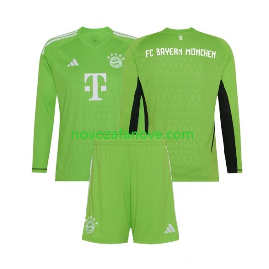 Nogometni Dres FC Bayern München Golmanski Dječji Gostujući 2023-2024 Dugim Rukavima