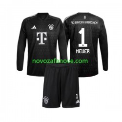 Nogometni Dres FC Bayern München Manuel Neuer 1 Golmanski Dječji Domaći 2023-2024 Dugim Rukavima