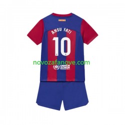 Nogometni Dres FC Barcelona Ansu Fati 10 Dječji Domaći 2023-2024 Kratkih Rukava