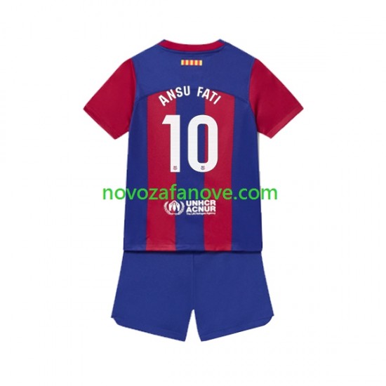 Nogometni Dres FC Barcelona Ansu Fati 10 Dječji Domaći 2023-2024 Kratkih Rukava