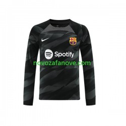 Nogometni Dres FC Barcelona Golmanski Muški Gostujući 2023-2024 Dugim Rukavima