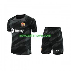 Nogometni Dres FC Barcelona Golmanski Dječji Gostujući 2023-2024 Kratkih Rukava