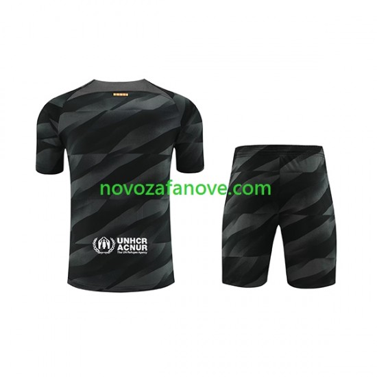Nogometni Dres FC Barcelona Golmanski Dječji Gostujući 2023-2024 Kratkih Rukava