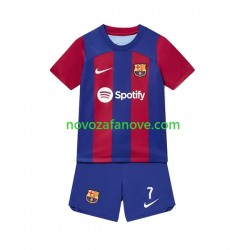 Nogometni Dres FC Barcelona Ousmane Dembele 7 Dječji Domaći 2023-2024 Kratkih Rukava