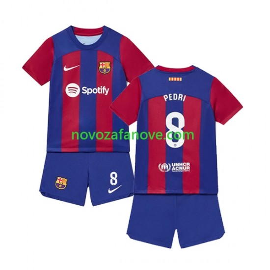 Nogometni Dres FC Barcelona Pedri 8 Dječji Domaći 2023-2024 Kratkih Rukava