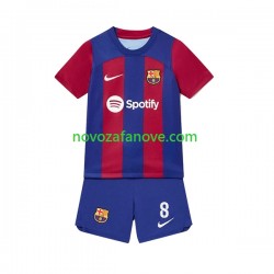 Nogometni Dres FC Barcelona Pedri 8 Dječji Domaći 2023-2024 Kratkih Rukava