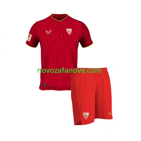 Nogometni Dres Sevilla FC Dječji Gostujući 2023-2024 Kratkih Rukava